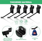 100Pcs Heavy Duty Slat Wall Display Hooks Bulk Set, Slatwall Accessories Pegboard Gridwall Display Hook Slat Wall Shelf Brackets for Retail Home (Black, 4 Inches/10 CM) - Image 3