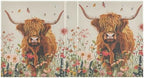 JIPONI 3 Ring Binder Cute Highland Cow 1 Inch Round Binders for Men Women Students, Cute File Organizer for Office School - Image 2