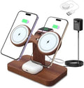 Wood Wireless Charging Station for Apple Devices Dual Wireless Charger by Xunhomon