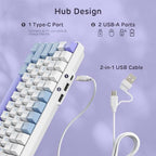 RK ROYAL KLUDGE RK96 RGB Wireless Mechanical Gaming Keyboard w/Wrist Rest - Image 4