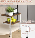 Mondazie 2-Tier Adjustable Desk Shelf Organization, White - Image 4