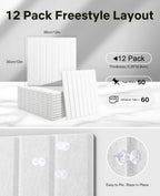 48" x 36" Large Cork Bulletin Board Tiles, Peel and Stick Felt Wall Panels for Vision, Message Center, Picture and Prayer Board for Office, Dorm, Room and Desk Decor(Cold White) - Image 2