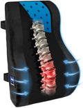 Sealy High Back Memory Foam Lumbar Support Pillow for Office Chair or Gaming Chair, Orthopedic Back Pillow for Car Seat, Black by Sealy