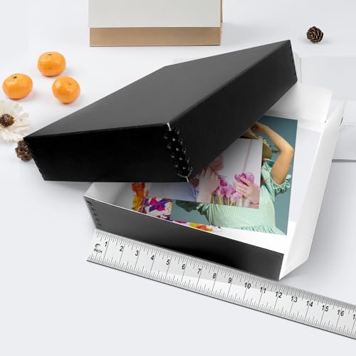 Lineco Drop Front Archival Storage Box, 11.75x15.25x3 in, Black, 2 Pack - Image 3