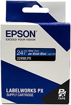 Epson LABELWORKS 224WLPX Label Tape - White on Blue - 1" (24mm), 30ft - Image 6