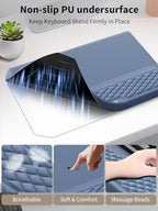 3-in-1 Ergonomic Keyboard Stand with Wrist Rest & Mouse Pad Set, Blue - Image 6
