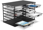 TRU RED Wire Mesh File Organizer, 12-Compartment, Matte Black - Image 3