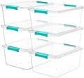 Vtopmart 6 Pack 12 Qt Clear Craft Storage Bins with Lids and Latches by Vtopmart