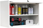 Fesbos Metal Storage Cabinet White Wall Cabinets with Shelf and Locking Door - Wall Mounted Storage Cabinet for Garage Warehouse Home Office - Assembly Required by Fesbos