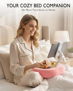 Miledi Tablet Pillow Stand for Bed with 360° Rotating Holder, Pink - Image 3