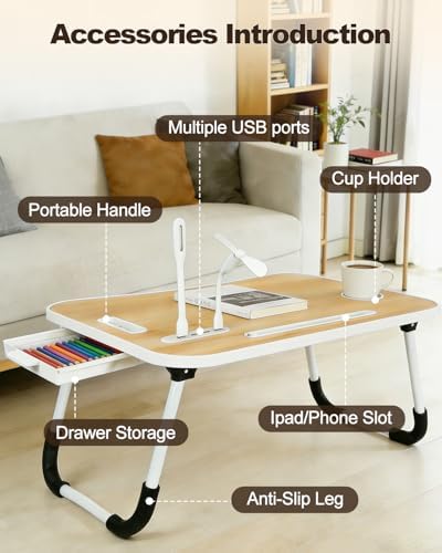 Laptop Desk for Bed, Laptop Stand & Lap Desk, Foldable Laptop Table - Image 5