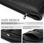 Leathario Portfolio Binder, Padfolio Organizer, 3 Ring Binder with Zipper - Image 5
