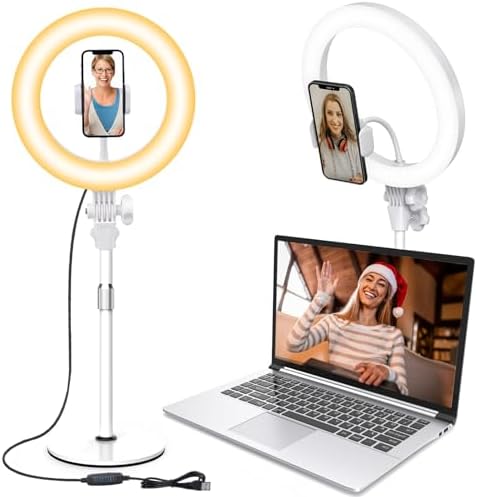 Desk Ring Light with Stand for Computer, Zoom Lighting for Computer by Yarrashop