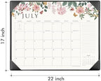 Cabbrix Desk Calendar 2027, Large Desk Pad Calendar 22 x 17" (Black) - Image 5