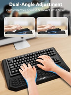 2-in-1 Ergonomic Keyboard Stand with Wrist Rest, Black - Image 3