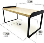 Mitus Stacking Wood Shelf Organizer, Counter Cabinet Storage Rack, 12 inch - Image 3