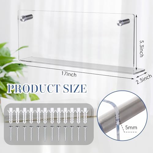 6 Pack Clear Acrylic Magazine Holder Wall, Brochure, 17 Inch - Image 2