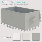 Storage Basket, Closet Organizer, 3 Pack, Grey, 18.5x11x7.9 In - Image 4