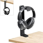 SCUUBE Headset Stand Headphone Stand 360 Degree Rotating Headphone Stand 2 in 1, Above&Under Desk Gaming Headset Holder Mount Hook Headset Stand Headset Holder Headphones Holder - Image 3