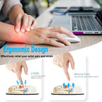 Keyboard Wrist Rest and Mouse Pad Set,31.5x11.8 Inches Desk Mat,Waterproof Non-Slip Ergonomic Wrist Support for Pain Relief,Extended Desk Protector for Office Home Gaming,Wildflower Pattern - Image 5