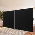 Rantila 2 Large Panels Room Divider,Portable Office Divider,Convenient Movable,Folding Partition Privacy Screen for Bedroom,Dining Room, Study,142" W x 71" H,Black by RANTILA
