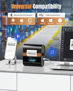 Phomemo Thermal Label Printer- M260+ Portable Bluetooth Printer,Wire and Cable Labeling Machine with 1.57"x1.18" White Paper, for Barcode, Small Address, Price Tags, Indoor Use, Mobile APP & PC Editor - Image 3