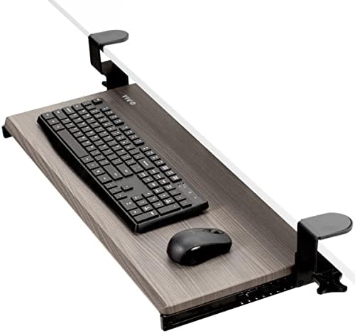 VIVO Large Clamp-on Computer Keyboard and Mouse Under Desk Slider Tray, 27 x 11 inch Pull Out Platform Drawer, Gray, MOUNT-KB05GY by VIVO
