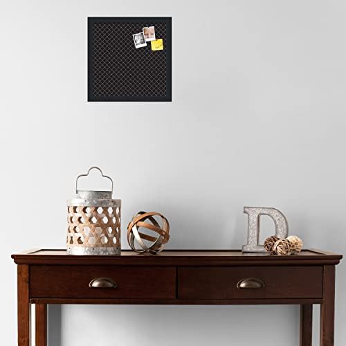 PinPix 13x13 inch Cork Bulletin Board. This Decorative Framed Pin Board Comes with Diamond Pattern in Black Design and Satin Black. Ideal for Home, Office Decor or School (PinPix-120) - Image 3