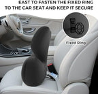 BEBAS Ergonomic Memory Foam Lumbar Support Pillow for Car, Black - Image 6