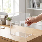Index Card Box with Hinged Lid and Sign Slot Acrylic - Image 7