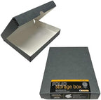 Lineco Clamshell Archival Storage Box, 9.5x12.5x1.75 Inch, Gray, Pack of 2 by Lineco