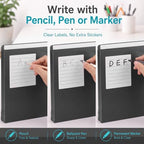 Sabary 25 Pack Poly File Jacket 1" Expansion Pocket Write-on, Grey - Image 2