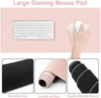 MOSISO Wrist Rest for Mouse Pad Set, Large Gaming Deskpad, Baby Pink - Image 5