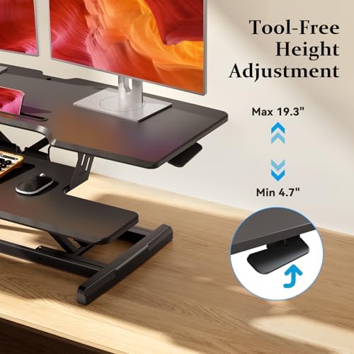 42" Standing Desk Converter, Quick Sit to Stand Desk Riser - Image 6
