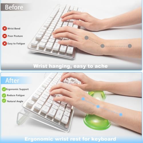 Acrylic Keyboard Stand with Gel Wrist Rest Set,Gel Keyboard Wrist Rest， - Image 4