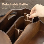 Rebee Vision Mail Organizer for Desk with 4-Slot Letter Home Decor, Brown - Image 6