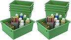 Storex Letter Size Deep Storage Tray – Organizer Bin for Classroom, Office and Home, Green, 10-Pack (62527A05C), 10 x 13 x 5 Inches by Storex