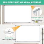 H-Qprobd White Board Dry Erase Boards for Wall 5' x 3' Magnetic Whiteboard - 60"x36" Aluminum Presentation Large Whiteboard with Long Pen Tray, 6 Markers, 2 Erasers &12 Magnets - Image 4