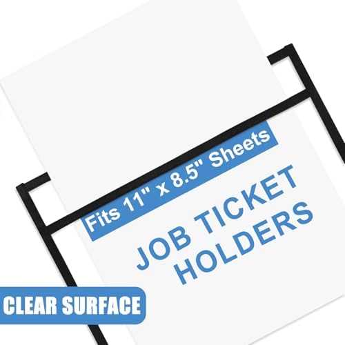 Heavy Duty Sheet Protectors 8.5 x 11 Job Ticket Holders, 30 Pack Dry Erase Pockets Plastic Paper Sleeves Clear Sleeves for Paper Clear Document Protectors for Shop Office Classroom Home, Black - Image 5