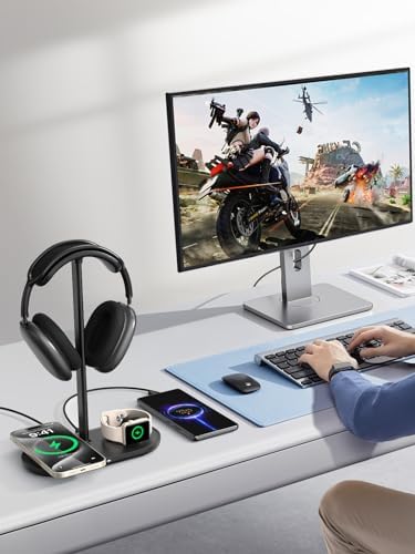 4 in 1 Headphone Stand, 15W Wireless Charger for Airpods/iPhone/iWatch - Image 6