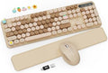 Wireless Keyboard and Mouse Combo, Cute Typewriter, Magnetic Wrist Rest by Trueque