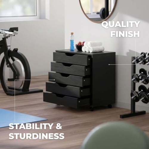 Winsome Halifax 5-Drawer Storage Cabinet, Black (20519) - Image 6