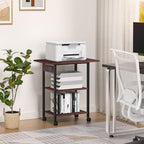 Lerliuo 3-Tier Printer Stand with Charging Station, Rolling Printer Table - Image 6