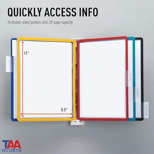 Durable Wall Mount Reference System 5 Double-Sided Panels, Assorted Colors - Image 3