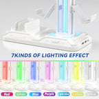 KDD Headset Stand with Charging Station - Detachable Controller Holder with 9 Light Modes - Rotatable Headphone Hanger with USB A&C Charger Ports - Earphone Hook for PC Gaming Accessories Storage - Image 4