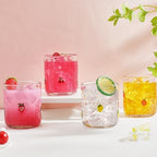 SiliFine 4 Pack Fruit Icon Juice Glasses, 14 oz - Image 3