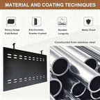 Under Desk Privacy Panel, Metal Material, 42.5 x 15.8", Black - Image 5