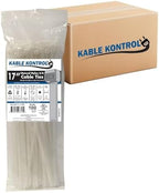 Kable Kontrol Cable Zip Ties, 17 Inch 1500 Pcs HD 175lbs Test Natural White by KABLEKONTROL%C2%AE
