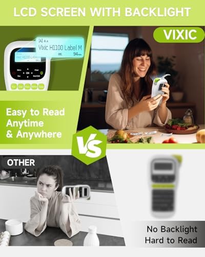 Vixic Label Maker, Label Maker Waterproof Labels, H1100 Keyboard Labeler - Image 2