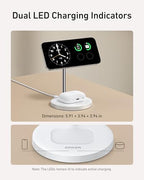 Anker MagGo 2-in-1 MagSafe Compatible Qi2 15W Wireless Charging Stand - Image 5